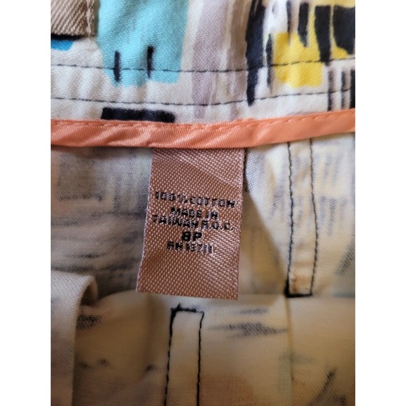 IE Petite Womens Pleated Cityscape Skirt Knee Length Size 8P - Picture 7 of 9